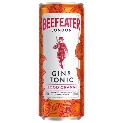 Beefeater Gin & Tonic Blood Orange 4.9% 0.25l