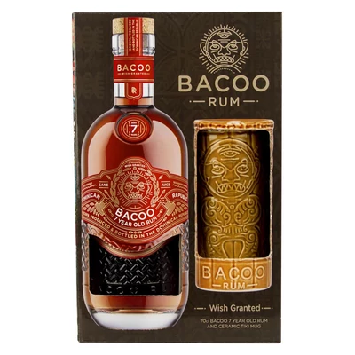 Bacoo 7éves Rum DD+ Pohár 40% 0.7l IP