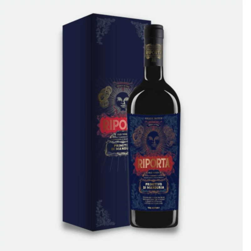 Riporta Primitivo De Manduria DOP 2020 díszdobozban