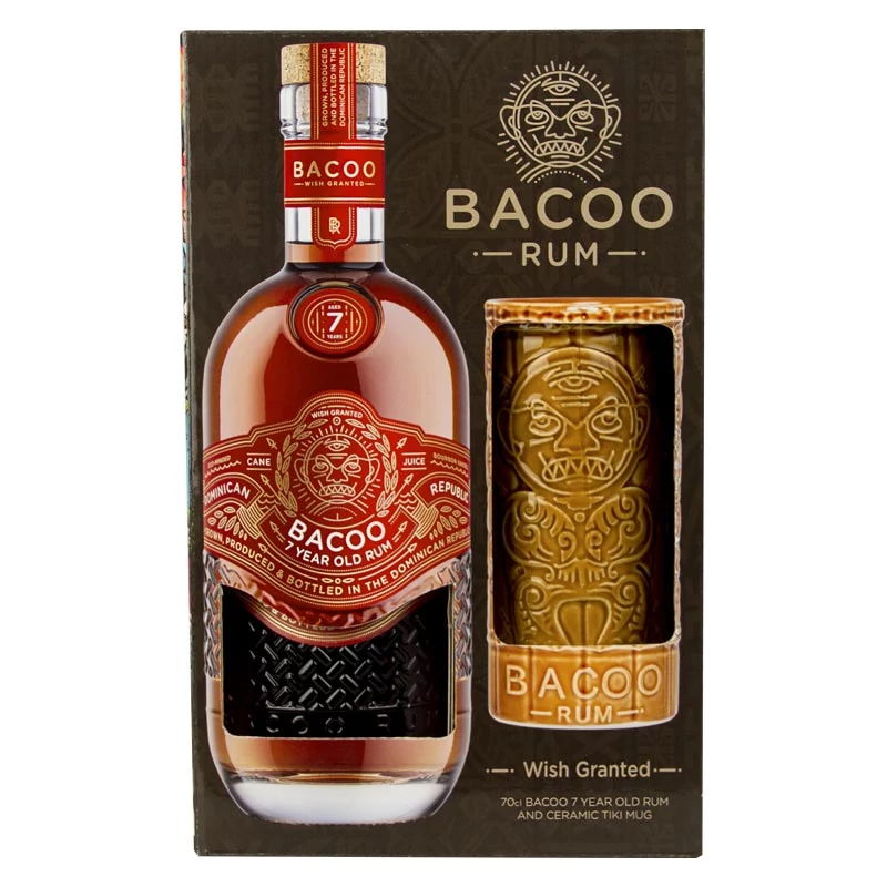 Bacoo 7éves Rum DD+ Pohár 40% 0.7l