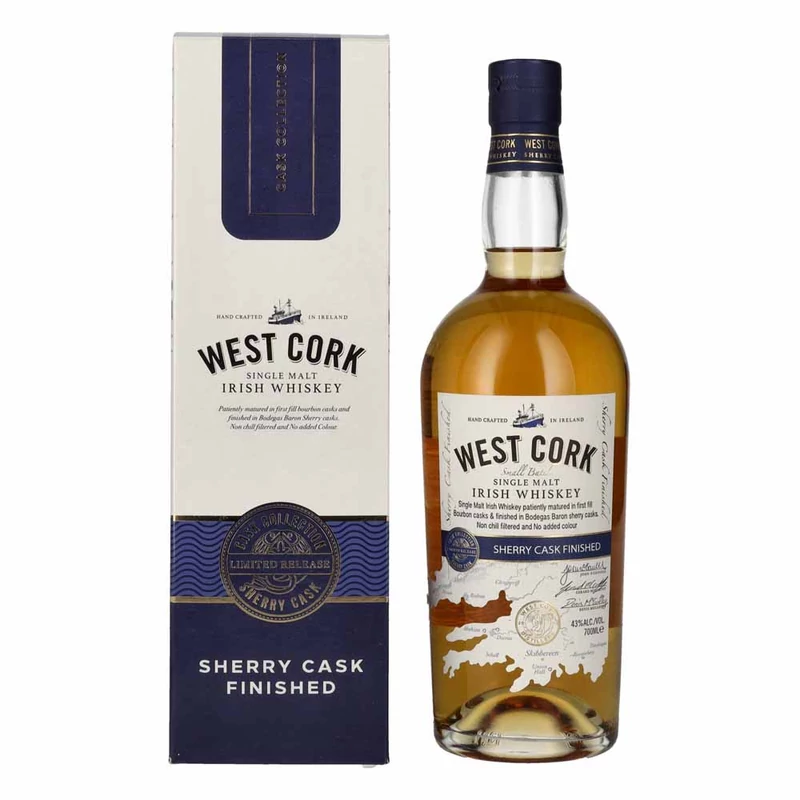 West Cork Single Malt Sherry Cask 43% 0.7l díszdobozban